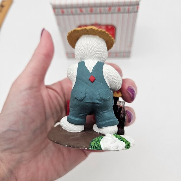 Coca Cola Polar Bear Cubs Figurine Penguin Gardening Planting Seeds Friendship - Picture 5 of 8